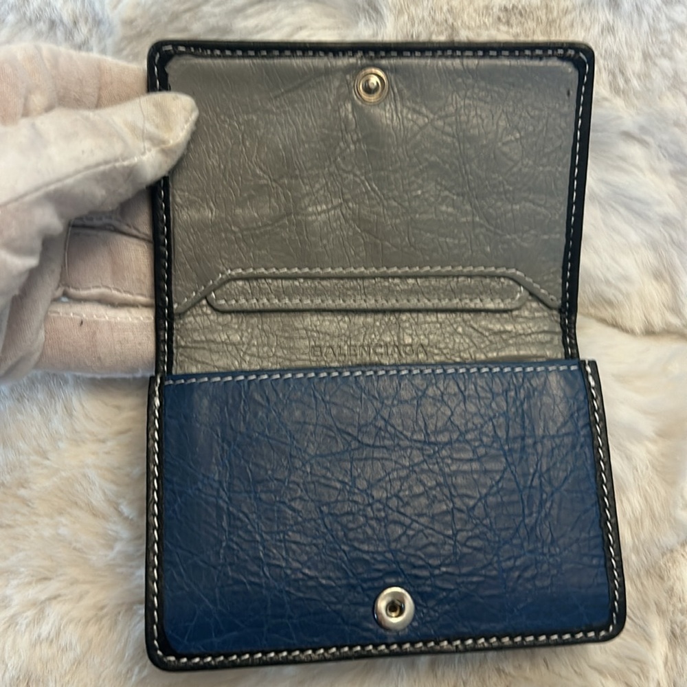 Balenciaga Bazaar small multi colored leather  bifold card holder wallet - Picture 9 of 17